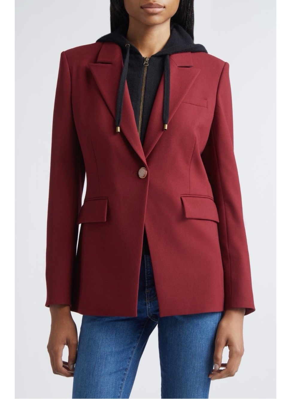 Veronica Beard Naira Dickey Jacket in Cabernet Size 12